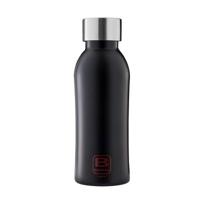 B Bottles Light - Nero Opaco - 530 ml - Bottiglia in acciaio inox 18/10 ultra leggera e compatta